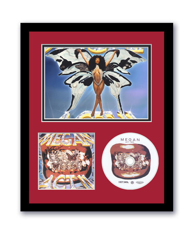 Item # 194380 - Megan Thee Stallion Autographed Signed 11x14 Framed CD Photo Megan Act II ACOA