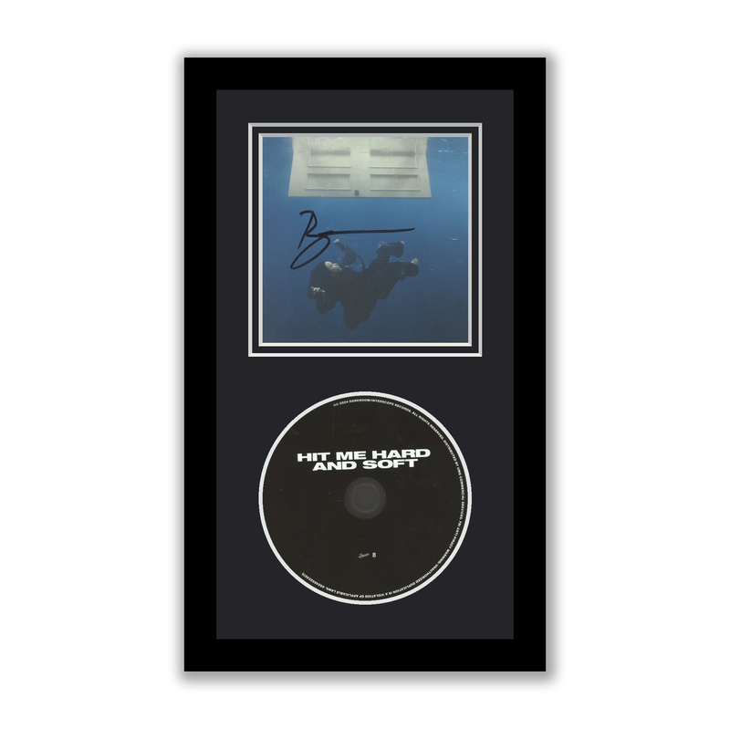 Item # 197569 - Billie Eilish Autographed Signed Framed CD Hit Me Hard And Soft ACOA