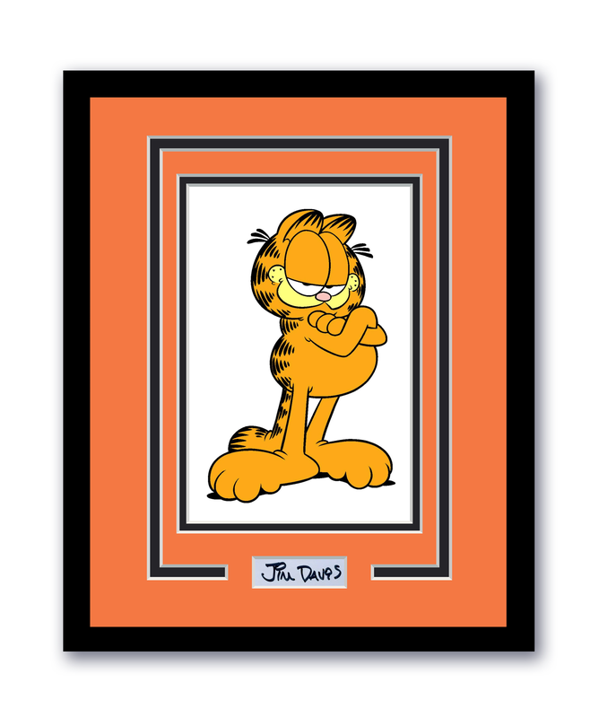 Item # 206592 - Garfield Jim Davis Autographed Signed 11x14 Framed Photo ACOA