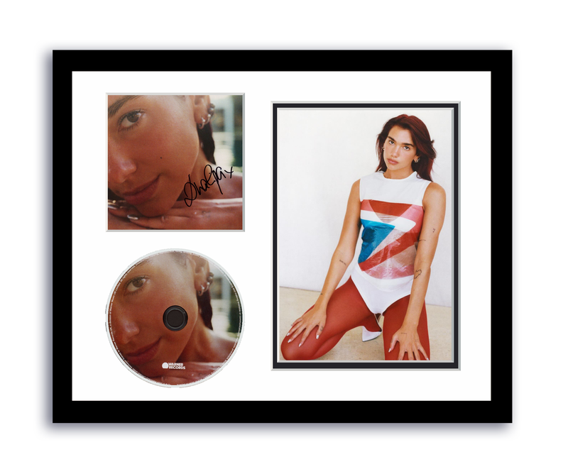 Item # 188264 - Dua Lipa Autographed Signed 11x14 Custom Framed CD Photo Radical Optimism ACOA