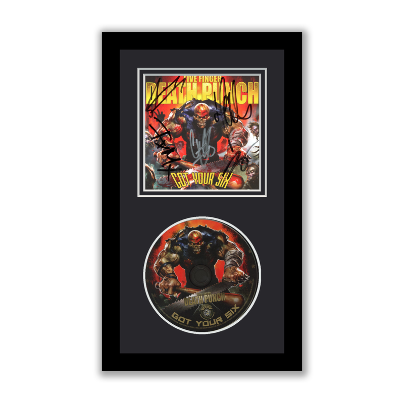 Item # 179650 - Five Finger Death Punch Autographed Signed Framed CD Got Your Six ACOA