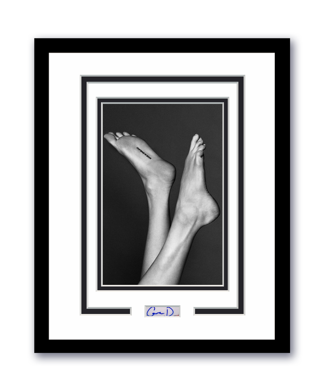 Item # 181350 - Cara Delevingne Feet Autographed Signed 11x14 Framed Photo Art ACOA