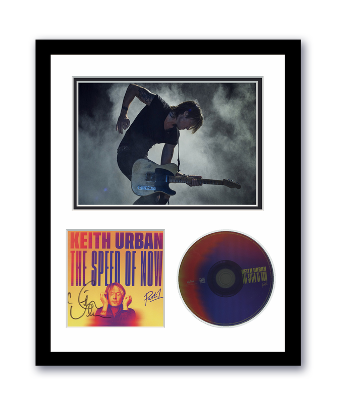 Item # 172295 - Keith Urban Autograph Signed 11x14 Custom Framed CD Photo The Speed of Now ACOA