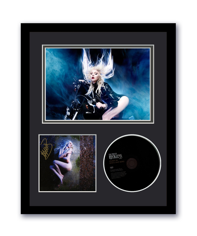 Item # 174394 - Pretty Reckless Autograph Signed 11x14 Framed CD Photo Death by Rock Roll ACOA