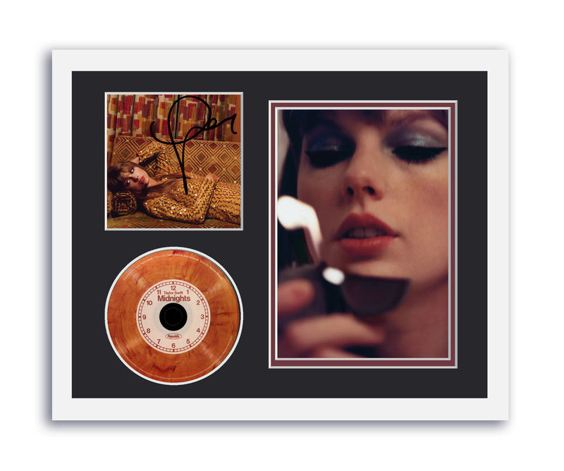 Item # 175201 - Taylor Swift Autographed Signed 11x14 Framed CD Photo Midnights Blood Moon ACOA
