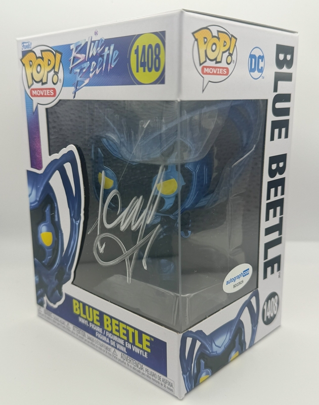 Item # 189826 - Xolo Mariduena "Blue Beetle" AUTOGRAPH Signed 1408 Funko Pop Vinyl Figure B