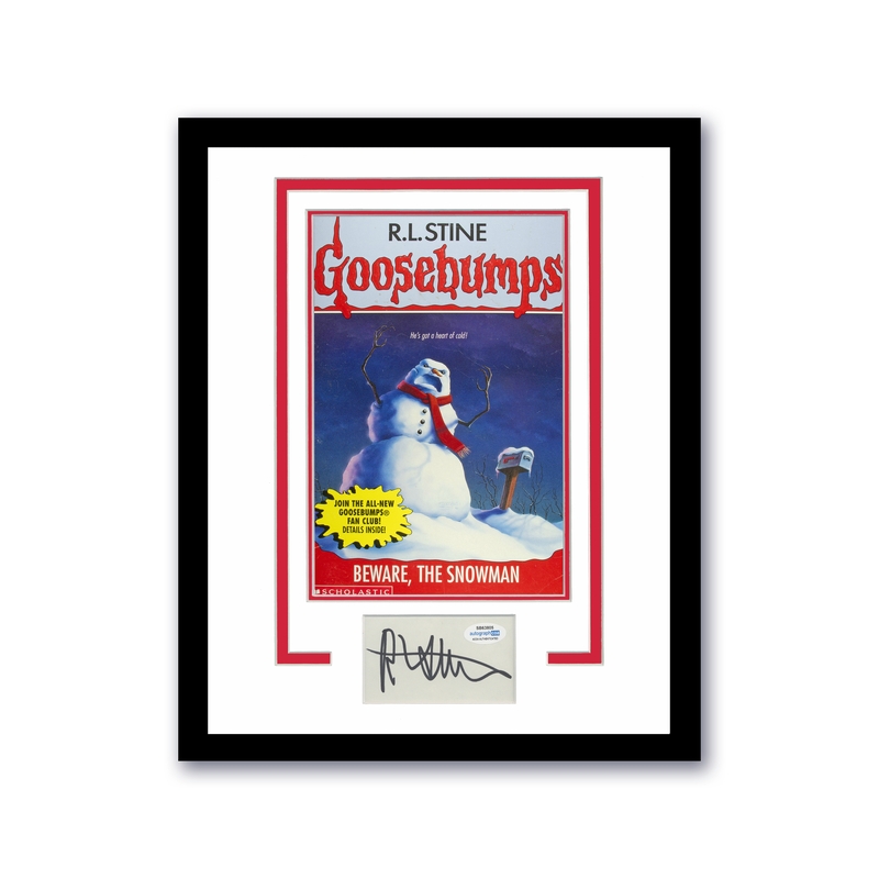 Item # 194733 - Goosebumps R.L. Stine Signed 11x14 Framed Photo Beware, The Snowman ACOA