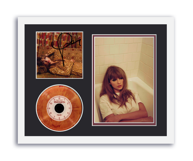 Item # 175203 - Taylor Swift Autographed Signed 11x14 Framed CD Photo Midnights Blood Moon ACOA