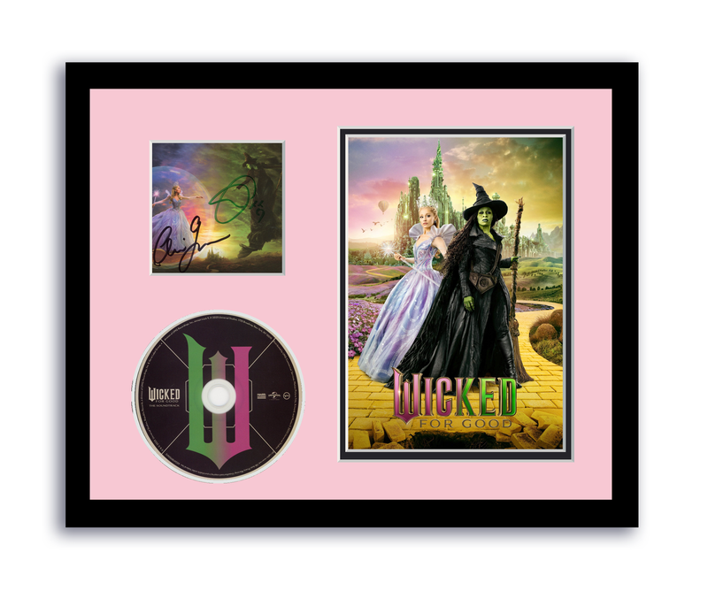 Item # 206219 - Wicked Autographed Signed 11x14 Framed CD Photo Wicked For Good Soundtrack ACOA