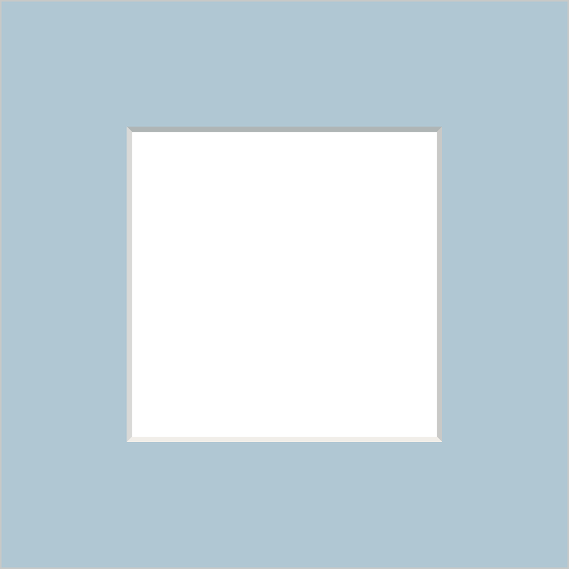 Item # 179238 - 8x8 Square Picture Framing Mat Matting for CD Cover Light Blue