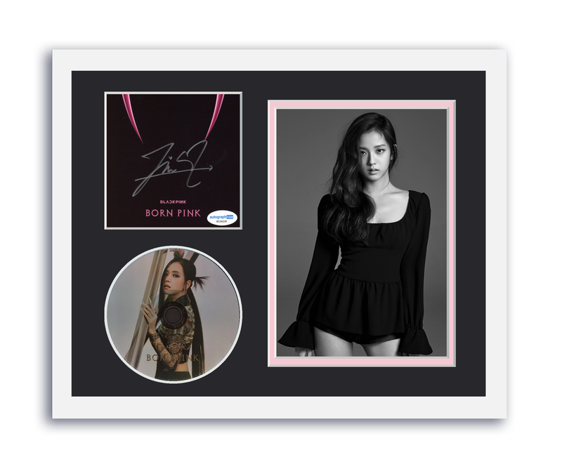 Item # 186581 - Blackpink Jisoo Autographed Signed 11x14 Custom Framed CD Photo Born Pink ACOA