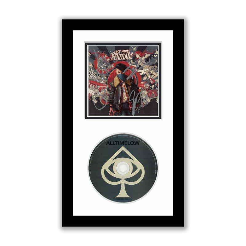 Item # 201894 - All Time Low Autographed Signed Framed CD Last Young Renegade ACOA