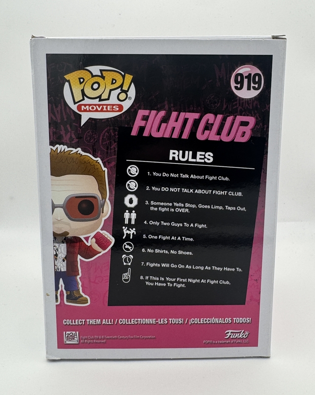 Item # 202176 - Brad Pitt "Fight Club" AUTOGRAPH Signed 'Tyler Durden' 919 Funko Pop D