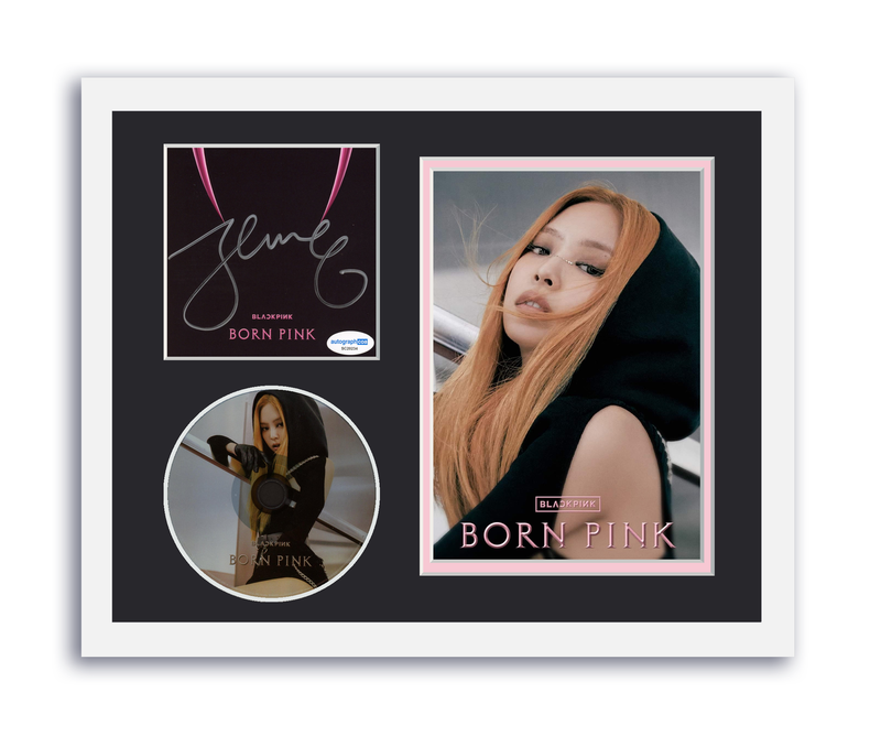 Item # 178006 - Blackpink Jennie Autographed Signed 11x14 Custom Framed CD Photo Born Pink ACOA