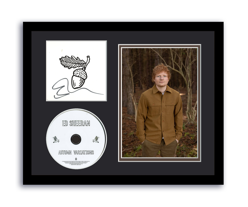 Item # 177064 - Ed Sheeran Autograph Signed 11x14 Framed CD Photo Autumn Variations Single ACOA
