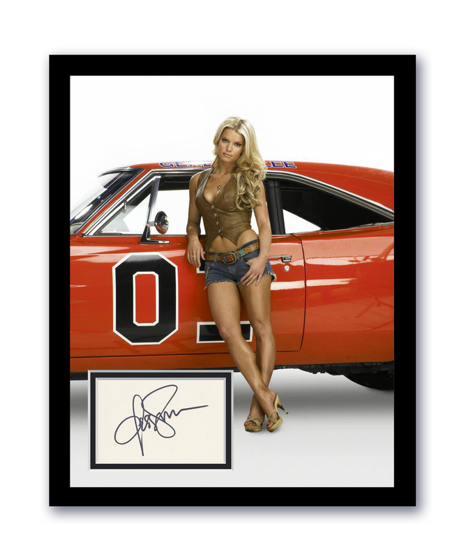 Item # 196702 - Jessica Simpson Autograph Signed 11x14 Framed Photo Daisy Dukes of Hazzard ACOA