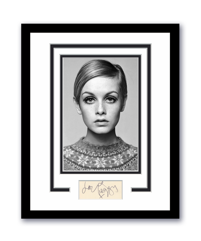 Item # 180399 - Twiggy Autographed Signed 11x14 Framed Photo Fashion Icon Supermodel Warhol