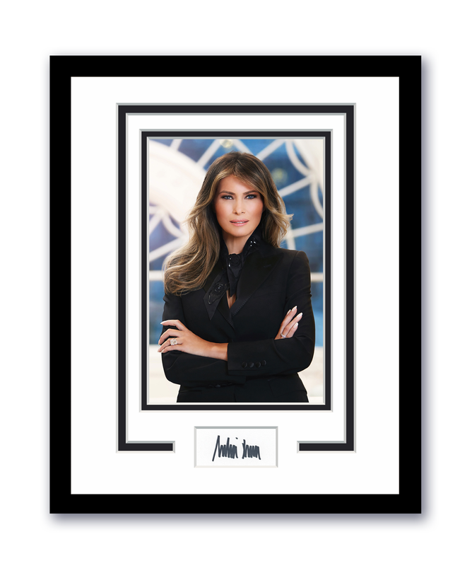 Item # 206488 - Melania Trump Autographed Signed 11x14 Framed Photo First Lady Donald Trump ACOA