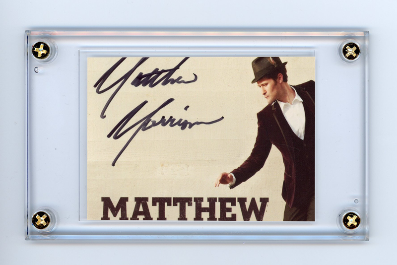 Item # 205196 - Matthew Morrison Autographed Trading Card Sized Signed Cut Glee ACOA