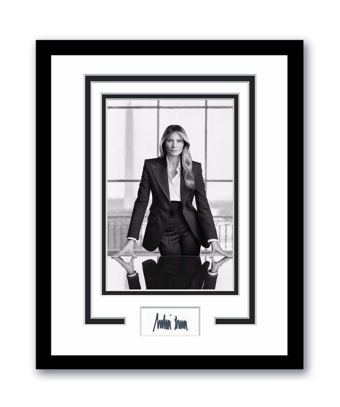 Item # 206275 - Melania Trump Autographed Signed 11x14 Framed Photo First Lady Donald Trump ACOA