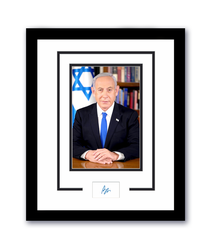 Item # 186522 - Benjamin Netanyahu Autographed Signed Framed Photo Israel Prime Minister ACOA