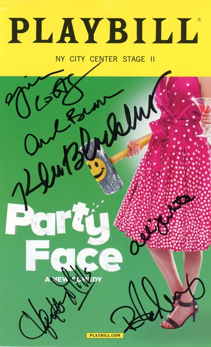 Item # 170973 - "Party Face" Cast AUTOGRAPHS Signed Off-Broadway Playbill - Hayley Mills +5