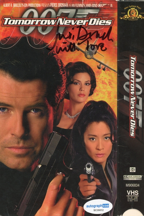 Item # 171191 - Judi Dench "Tomorrow Never Dies" AUTOGRAPH Signed James Bond 007 VHS Cover