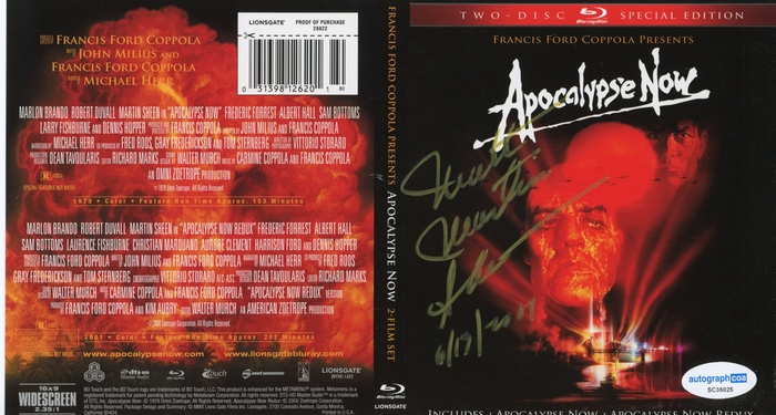 Item # 171215 - Martin Sheen "Apocalypse Now" AUTOGRAPH Signed Blu-Ray DVD Cover