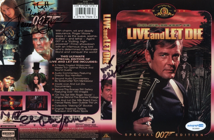 Item # 171179 - Jane Seymour & Clifton James "Live and Let Die" AUTOGRAPH Signed DVD Cover