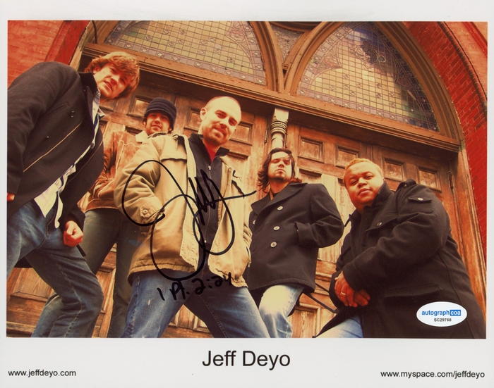 Item # 169801 - Jeff Deyo "Saturate" Singer AUTOGRAPH Signed Autographed 8x10 Photo