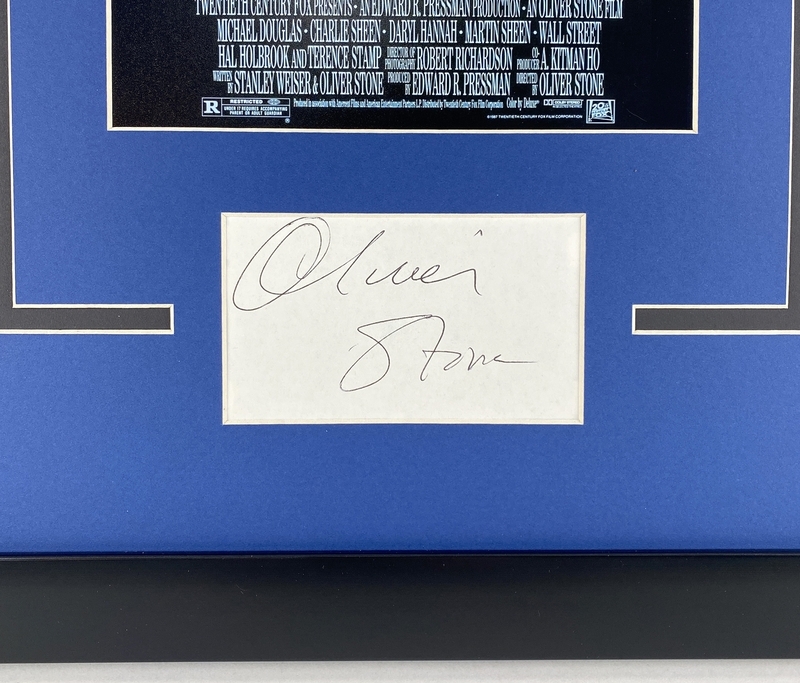 Item # 176427 - Oliver Stone "Wall Street" Director AUTOGRAPH Signed Framed 16x20 Display