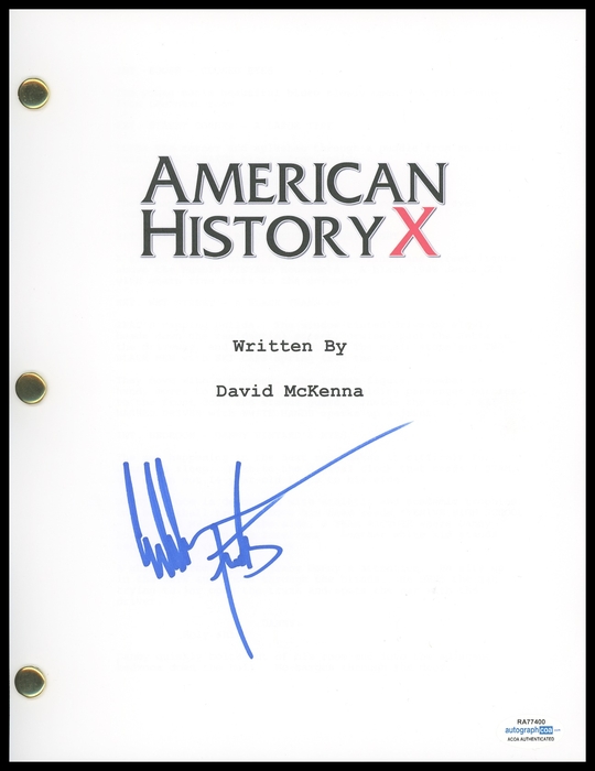 Item # 166939 - Edward Furlong "American History X" AUTOGRAPH Signed Full Script Screenplay