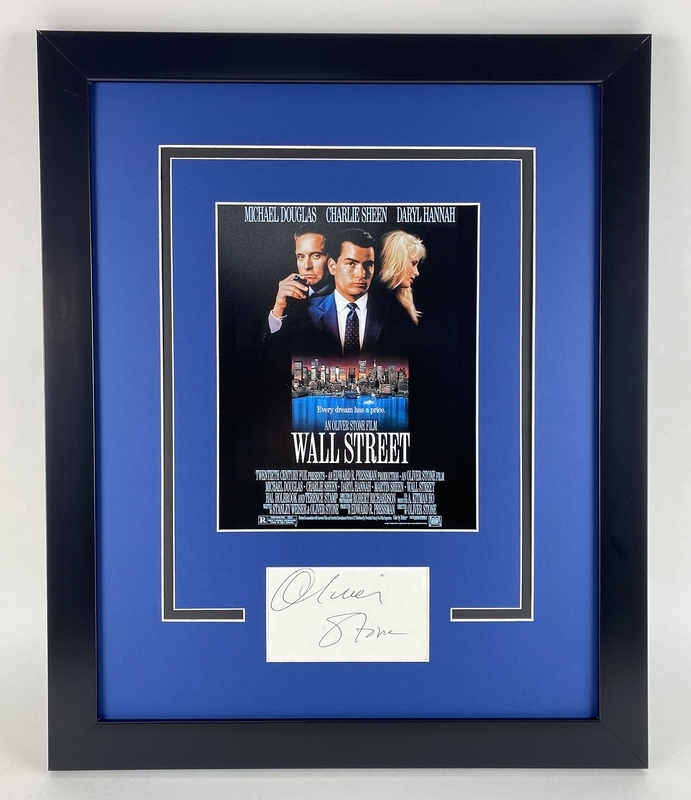 Item # 176427 - Oliver Stone "Wall Street" Director AUTOGRAPH Signed Framed 16x20 Display