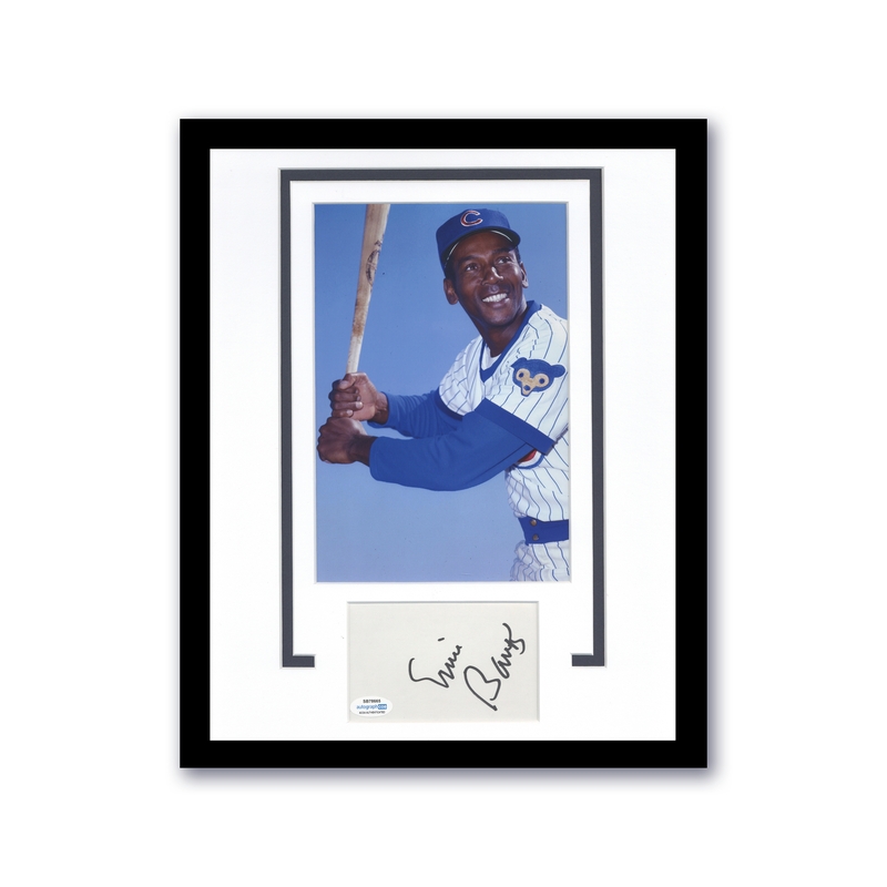Item # 176391 - Ernie Banks Autographed Signed 11x14 Photo Display Baseball Chicago Cubs