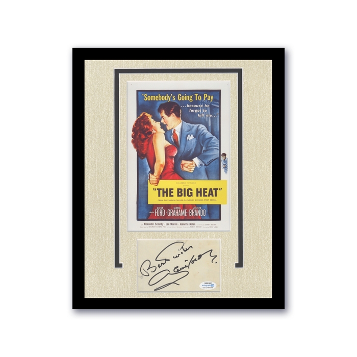 Item # 164992 - Glenn Ford "The Big Heat" AUTOGRAPH Signed Custom Framed 11x14 Display