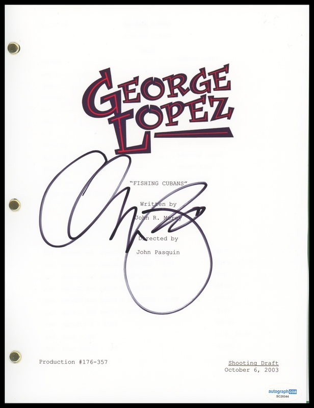 Item # 175781 - George Lopez "George Lopez" AUTOGRAPH Signed 'Fishing Cubans' Episode Script