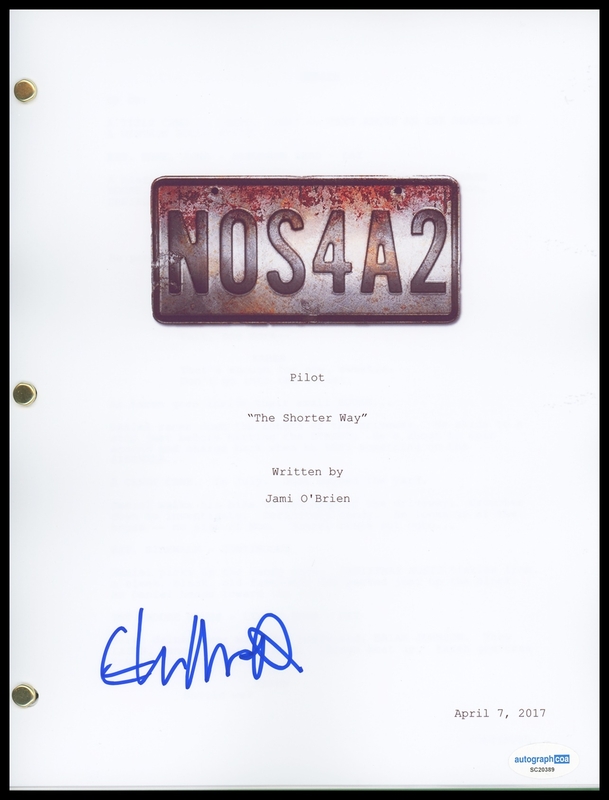 Item # 175826 - Ebon Moss-Bachrach "NOS4A2" Autograph SIGNED Complete Pilot Episode Script