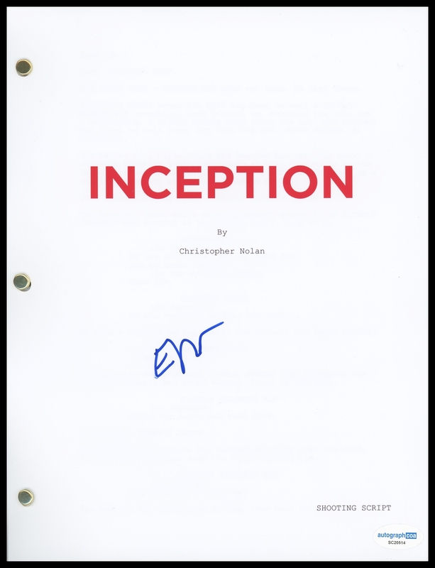 Item # 176074 - Elliot Page "Inception" AUTOGRAPH Signed Ellen Complete Script Screenplay