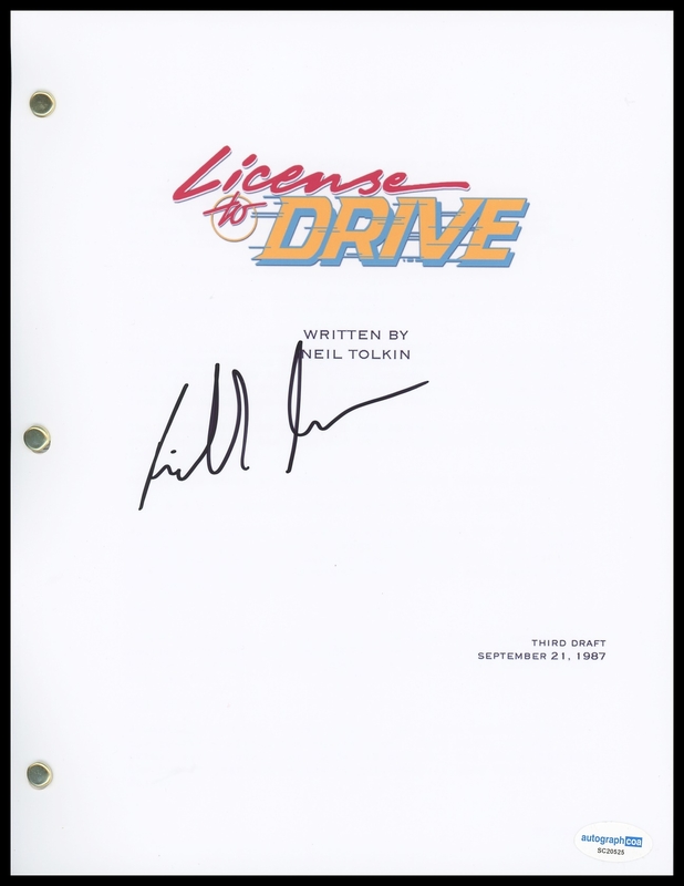 Item # 176085 - Richard Masur "License to Drive" AUTOGRAPH Signed Full Script Screenplay