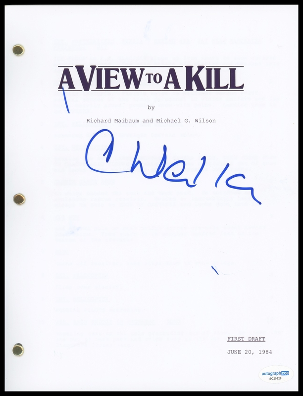 Item # 176088 - Christopher Walken "A View to a Kill" AUTOGRAPH Signed Script Screenplay