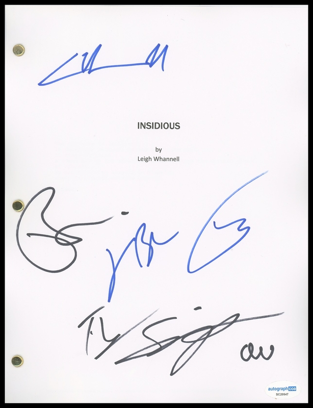 Item # 176107 - "Insidious" AUTOGRAPHS Signed Full Script Screenplay - Leigh Whannell +5