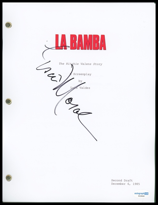 Item # 176109 - Esai Morales "La Bamba" AUTOGRAPH Signed Full Complete Script Screenplay