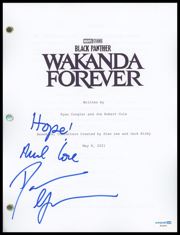 Item # 176134 - Danai Gurira "Black Panther: Wakanda Forever" SIGNED Full Script Screenplay