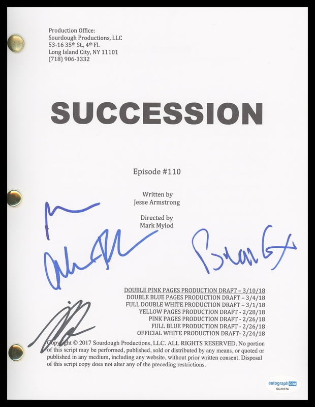 Item # 180761 - "Succession" AUTOGRAPHS Signed 'Nobody Is Ever Missing' Script - Brian Cox +3