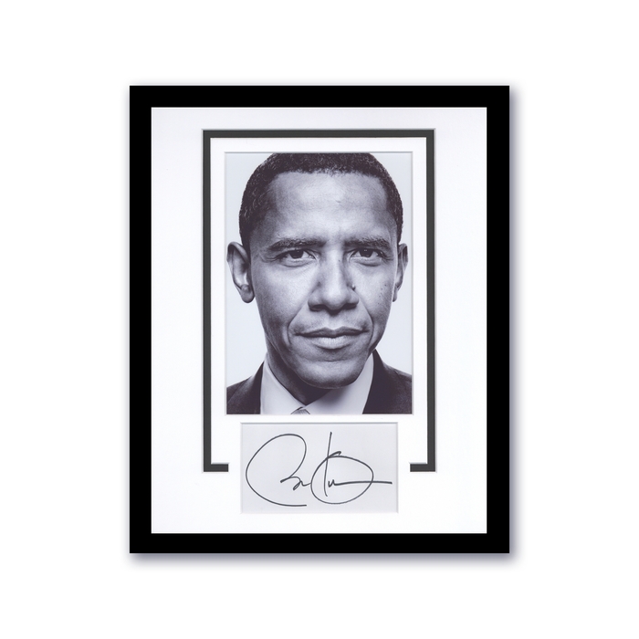 Item # 170737 - President Barack Obama Portrait Autograph Signed 11x14 Framed Photo