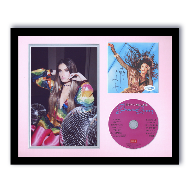 Item # 174899 - Idina Menzel "Drama Queen" AUTOGRAPH Signed Photo Framed 11x14 CD Display B