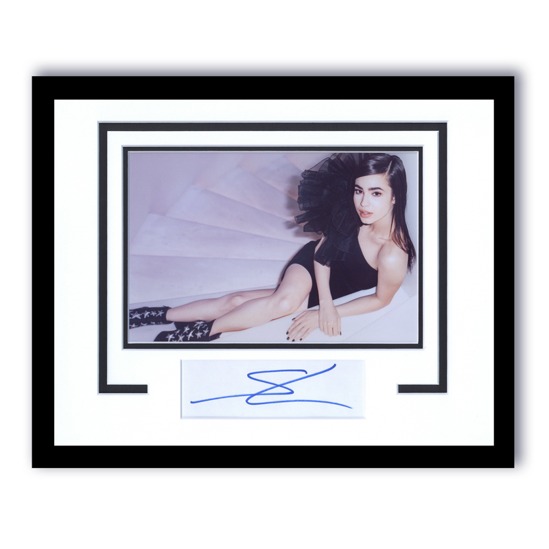 Item # 175025 - Sofia Carson "Purple Hearts" AUTOGRAPH Signed Custom Framed 11x14 Display