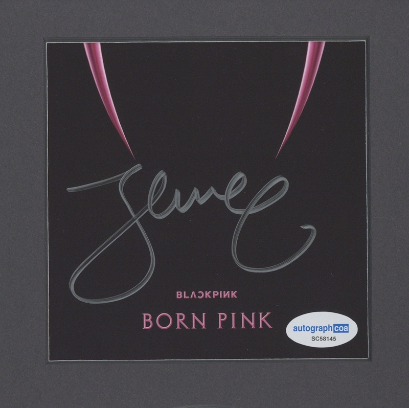 Blackpink Jennie Autographed Signed 11x14 Framed CD Photo Pink