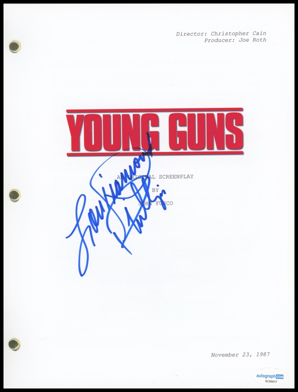 Item # 180902 - Lou Diamond Phillips "Young Guns" AUTOGRAPH Signed Full Script Screenplay