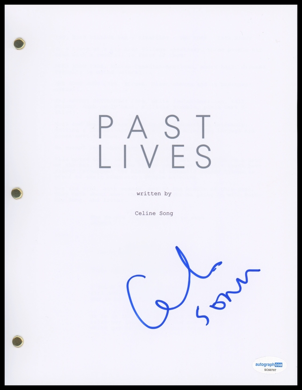 Item # 182694 - Celine Song "Past Lives" Director AUTOGRAPH Signed Full Script Screenplay